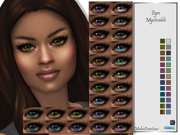 Sims 4 — Eyes Mysticable by MahoCreations — basegame 26 colors to find in facepaint female / male toddler to elder
