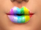 Sims 4 — Rainbow Pride Lipstick by CircusPeanut — This is a shiny rainbow pride lipstick. 1 swatch available but I am