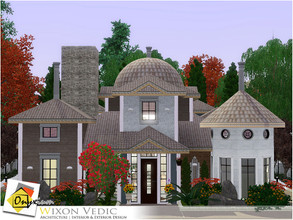 Sims 3 — Wixon Vedic by Onyxium — On the first floor: Living Room | Dining Room | Kitchen | Bathroom | Adult Bedroom On