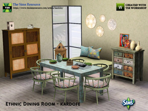 Sims 3 — kardofe_Ethnic Dining Room_ by kardofe — Natural ethnic style dining room with furniture made from recycled