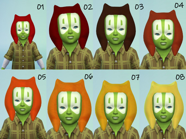 Sims 4 — Toddler Togruta Montrals (Hair) by garrettel — A new mesh of Toddler Montrals for Togruta, a Star Wars alien
