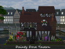 Sims 4 — Dainty Dove Tavern [No CC] by xwolfxboundx — While this charming tavern looks like more of a life-size dollhouse