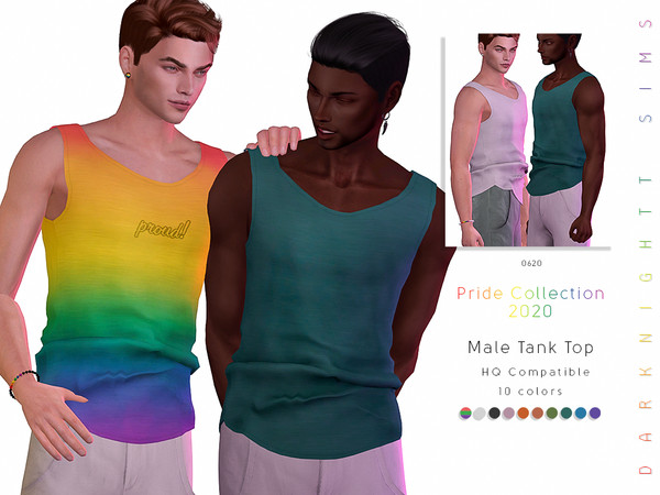 Sims 4 — [Pride Collection 2020] Male Tank Top by DarkNighTt — [Pride Collection 2020] Male Tank Top HAPPY PRIDE MONTH!