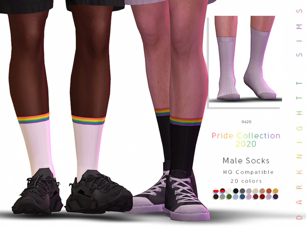 Sims 4 — [Pride Collection 2020] Male Pride Socks by DarkNighTt — [Pride Collection 2020] Male Pride Socks HAPPY PRIDE