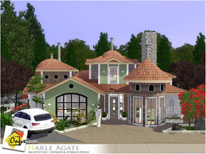 Sims 3 — Harle Agate by Onyxium — On the first floor: Living Room | Dining Room | Kitchen | Bathroom | Young Bedroom |