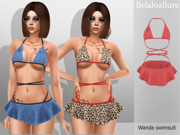 Sims 4 — Belaloallure_wanda swimsuit by belal19972 — body wrapped swimsuit for your sims , enjoy .
