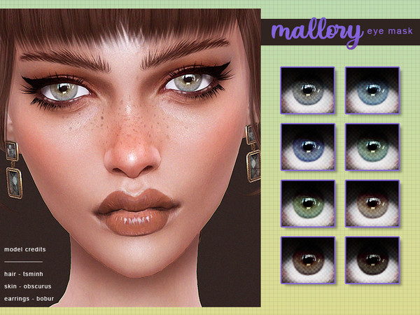 Sims 4 — [ Mallory ] - Eye Mask by Screaming_Mustard — A new glossy eye mask. For M/F, all ages. With custom thumbnails.