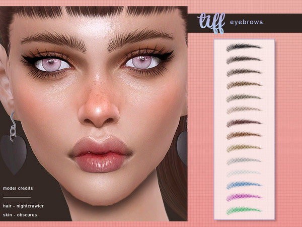Sims 4 — [ Tiff ] - Eyebrows by Screaming_Mustard — New eyebrows for Sims. For females, toddler +. With custom thumb