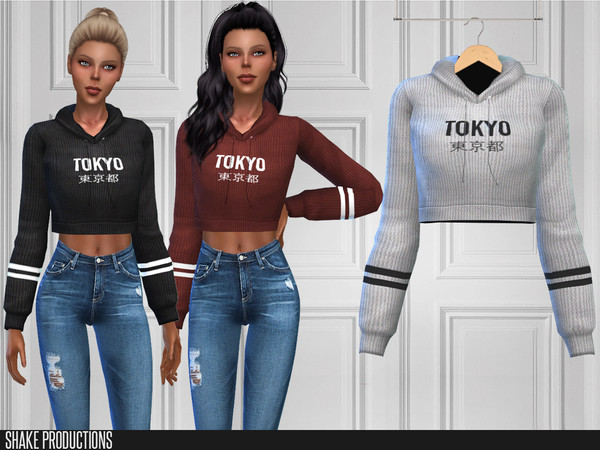 Sims 4 — ShakeProductions 444 - Top by ShakeProductions — Tops/Sweaters-Sweatshirts New Mesh All LODs Handpainted 21