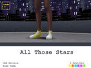Sims 4 — All Those Stars Sneakers Recolor by hodiernus — CAS Recolor - Base Game 6 swatches (yellow, orange, blue, green,