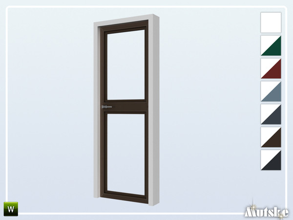 Sims 4 — Alma Door Glass Single 2x1 by Mutske — This door is part of the Alma Constructionset. Made by Mutske@TSR. 