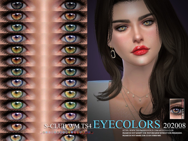 Sims 4 — S-Club WM ts4 Eyecolors 202008  by S-Club — Eyecolors, 13 swatches, hope you like, thank you.