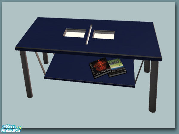 Sims 2 — Midnight Blue - Coffee Table by Shakeshaft — Part of a recolour set of my Isabel Naturals in Midnight Blue and