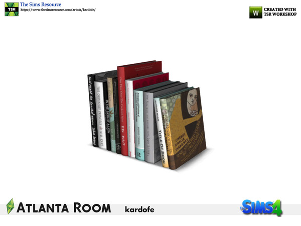Sims 4 — kardofe_Atlanta Room_ Books 1 by kardofe — Group of eleven books,to be used as decoration 