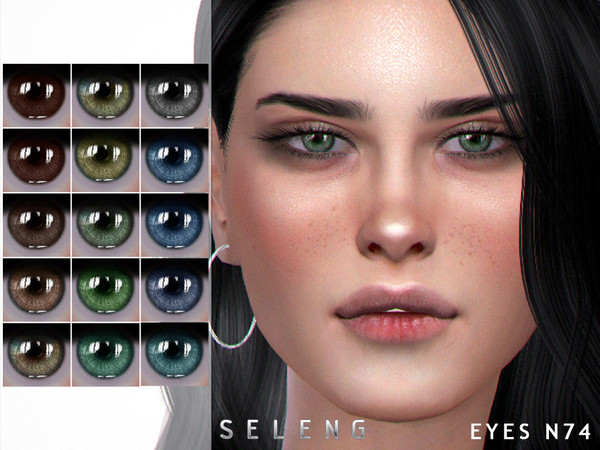 Sims 4 — Eyes N74 by Seleng — Toddler to Elder 15 colours Custom Thumbnail HQ mod compatible The picture was taken with