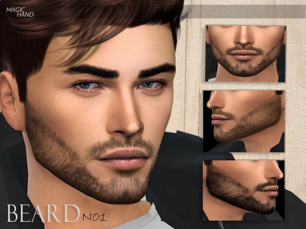 Sims 4 — [MH] Beard N01 by MagicHand — --10 available colors-- --Compatible with HQ settings-- --CAS thumbnail-- Enjoy!