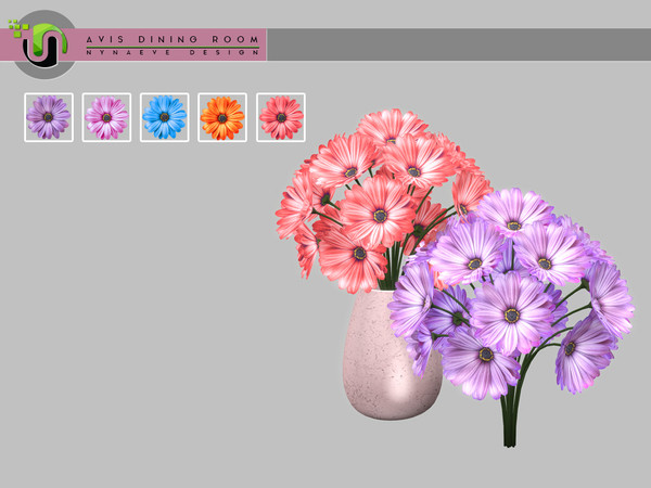 Sims 4 — Avis Flower by NynaeveDesign — Avis Dining Room Decor - Avis Flower Found under: Decor - Plants Price: 183