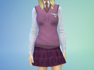 Sims 4 — Kaede Akamatsu's uniform by Eocina — I made Kaede Akamatsu's outfit from Danganronpa V3!