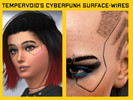 Sims 4 — TemperVoid's Cyberpunk Surface-Wires (facepaint) by TemperVoid — Found in the facepaint category under makeup.