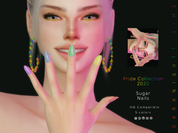 Sims 4 — [Pride Collection 2020] Sugar Nails by DarkNighTt — [Pride Collection 2020] Sugar Nails HAPPY PRIDE MONTH! Have