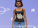 Sims 4 — Pusheen Tank Top by Smallfri007 — This is a recolour of a base game tank top with a Pusheen decal on the front.