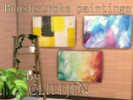 Sims 4 — CliffJen Brushstroke paintings by CliffJen — ~ 9 colors ~ new mesh