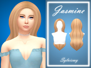 Sims 4 — Jasmine Hair Set by Sylviemy — The set include Jasmine Hair and Jasmine Hair Recolors
