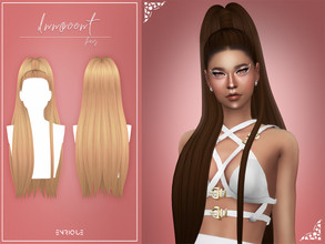 Sims 4 — EnriqueS4 - Innocent Hairstyle by Enriques4 — New Mesh 18 EA Swatches All Lods Base Game Compatible Teen to