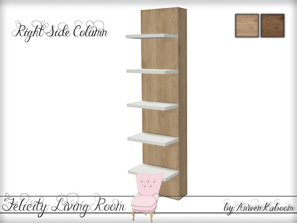Sims 4 — Felicity Living Room - Right Column by ArwenKaboom — Base game right column for TV set.
