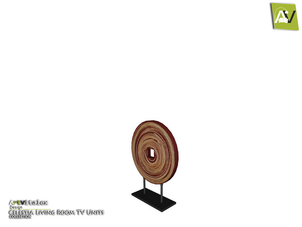 Sims 4 — Celestia Decor Round Wood Slice Table by ArtVitalex — - Celestia Decor Round Wood Slice Table - ArtVitalex@TSR,
