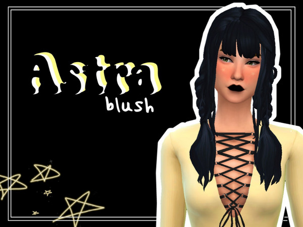 Sims 4 — Astra blush by mieruu — Just a simple blush with a star on it ☆ ~ This blush has 8 swatches ~ BGC ~All