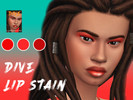 Sims 4 — Dive Lip Stain by lunasysims — A light but bold red-hued lip stain for the summer. BGC.