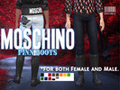 Sims 4 — Moschino - Finn Boots (Base Game compatible) by Dzastin0713 — 