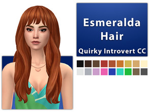 Sims 4 — Esmeralda Hair Set by qicc — Enjoy! This hair is also available to children. - Maxis Match - Base game