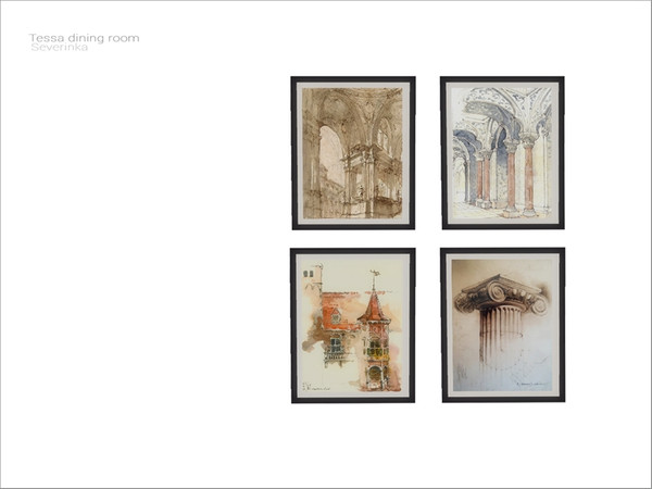 Sims 4 — [Tessa dining] - poster v02 by Severinka_ — Poster v01 'Architecture' From the set 'Tessa dining room' Build /