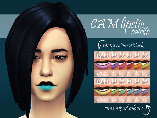 Sims 4 — CAM lipstick by PatoTFP — Lipstick inspired by the MAC one.