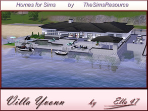 Sims 3 — Villa Yvonn by ella47 — Villa Yvonn is a beautiful Waterfronhouse It has big Terrasses with BBQ and Fireplace 4