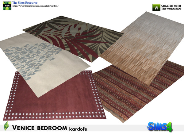 Sims 4 — kardofe_Venice bedroom_Rug by kardofe — Carpet in five different options 