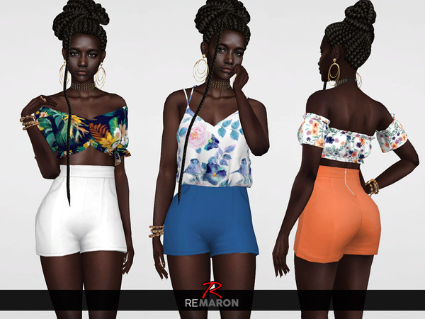 Sims 4 — Shorts for Women 02 by remaron — ==== MESH EDIT ==== -21 Swatches available -All lods -Custom CAS thumbnail