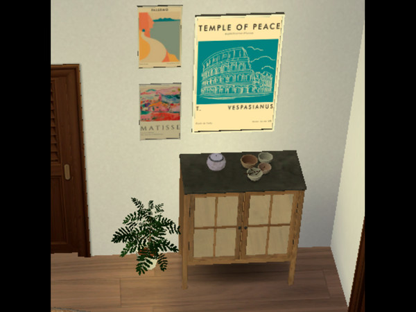 Sims 4 — Matisse Wall Art by agorazzein — A set of 8 Matisse's paintings. Modern Wall Art.