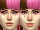 Sims 4 — E-Girl Eyeliner V1 BGC by Oddduck — two swatches, one is hearts and one is stars. Only made in black, but
