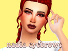 Sims 4 — Nadia Eyebrows - peachyfaerie by peachyfaerie — Bold, blocky brow titled Nadia. 17 swatches (14 natural, 3
