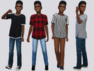 Sims 4 — X Side Slit Tee Shirt Kids by McLayneSims — TSR EXCLUSIVE Standalone item 21 Swatches MESH by Me No recoloring
