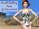 Sims 4 — Occult Bathing Suit by Citrine_Witch — A fun bathing suit for all the little witches out there! 6 witchy
