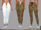 Sims 4 — Sweatshirt Tamara/bottoms by LYLLYAN — Sweatshirt Tamara/bottoms in 4 models. Leopard print. You must have the
