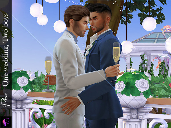 Sims 4 — Pose- One wedding, Two boys by KaTPurpura — Pose Celebrating PRIDE Celebrating a wedding Portray the best