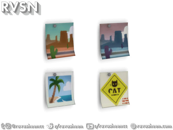Sims 4 — Major Inspo Prints - Scenes by RAVASHEEN — These cute prints come in various scenery. These can be pinned to any