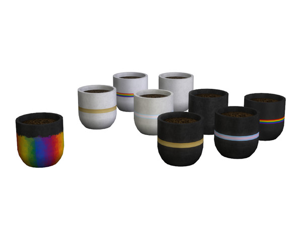 Sims 4 — Planter 2 by sim_man123 — A small rounded planter in a variety of color options.