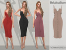 Sims 4 — Belaloallure_Normma dress by belal19972 — Midi buttoned dress for your sims , enjoy :) 