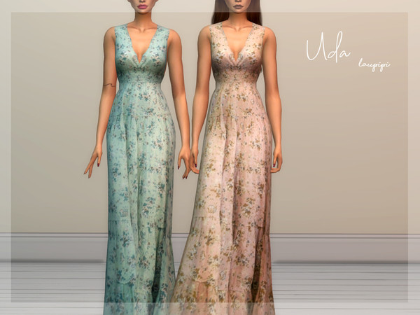 Sims 4 — Uda by laupipi2 — New refreshing and long summer dress comming in 7 colours :)